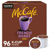 McCafé front packaging showing 96-count and bold roast benefits