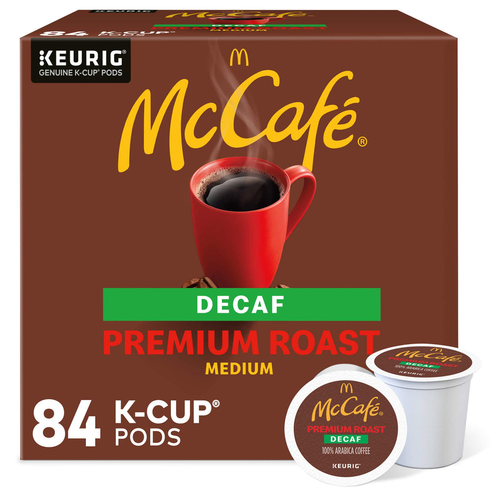 McCafé front packaging 84-count showing full box and convenience