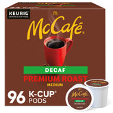 McCafe front packaging showing 96-count pods and convenience