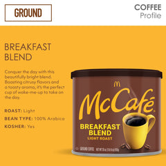 Close-up of McCafe ground coffee texture highlighting fine grind and aroma
