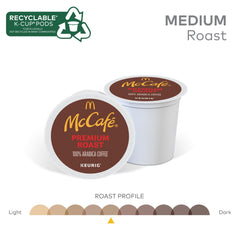 McCafe opened pod displaying ground coffee for freshness benefit