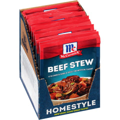 McCormick front packet view showing seasoning for rich beef flavor