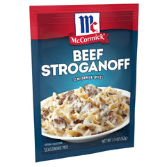Back label of McCormick packet highlighting ingredient and usage information