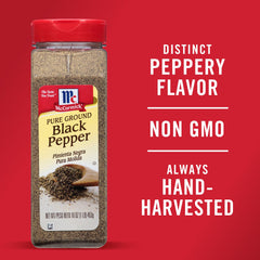 McCormick pouring ground black pepper onto food for instant flavor