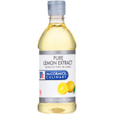 McCormick Culinary front label showing 16 fl oz and lemon extract benefits