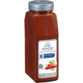 McCormick Culinary front packaging showing 20 ounce dark chili powder for bulk kitchens