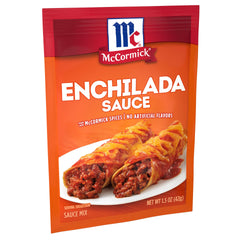 Single McCormick packet opened to show dry mix, highlighting quick meal prep benefit