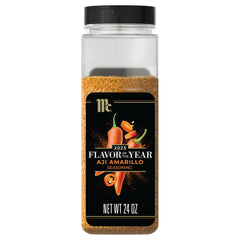 McCormick front label of Aji Amarillo 24 oz showing brand and product benefit
