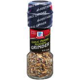 McCormick front packaging showing three 1.23 oz grinder bottles for convenient seasoning