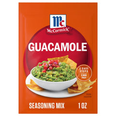 McCormick packet front view showing brand and easy guacamole use