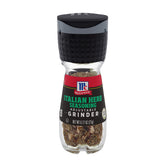 McCormick grinder front packaging showing glass bottle and label for easy identification and shelf appeal