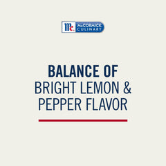McCormick Culinary open shaker pouring seasoning to speed prep and seasoning control