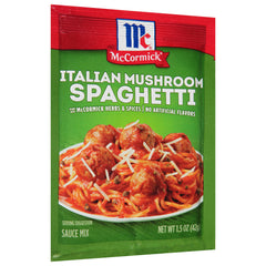Close-up of McCormick seasoning packet texture and label helpful for quick identification