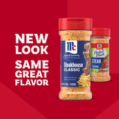 McCormick seasoning being poured for easy, controlled application