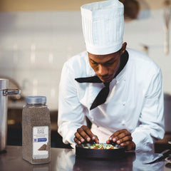 McCormick Culinary shaker top open demonstrating spoon and shake dispensing