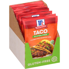 McCormick front packaging showing product name and benefit quick taco seasoning