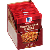 McCormick front packaging showing seasoning mix for fast weeknight chili