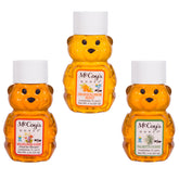 McCoy's Honey front packaging of three 2oz bears highlighting variety pack