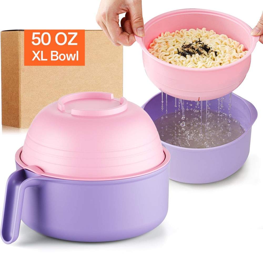 MEACOLIA front view of jumbo 50 oz bowl showing large capacity and microwave-ready design