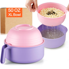 MEACOLIA front view of jumbo 50 oz bowl showing large capacity and microwave-ready design