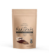MediDate Coffee jar front view showing packaging and label, promoting natural alternative