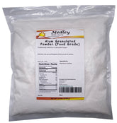 Medley Hills Farm alum front packaging shows sealed resealable bag and label benefit freshness