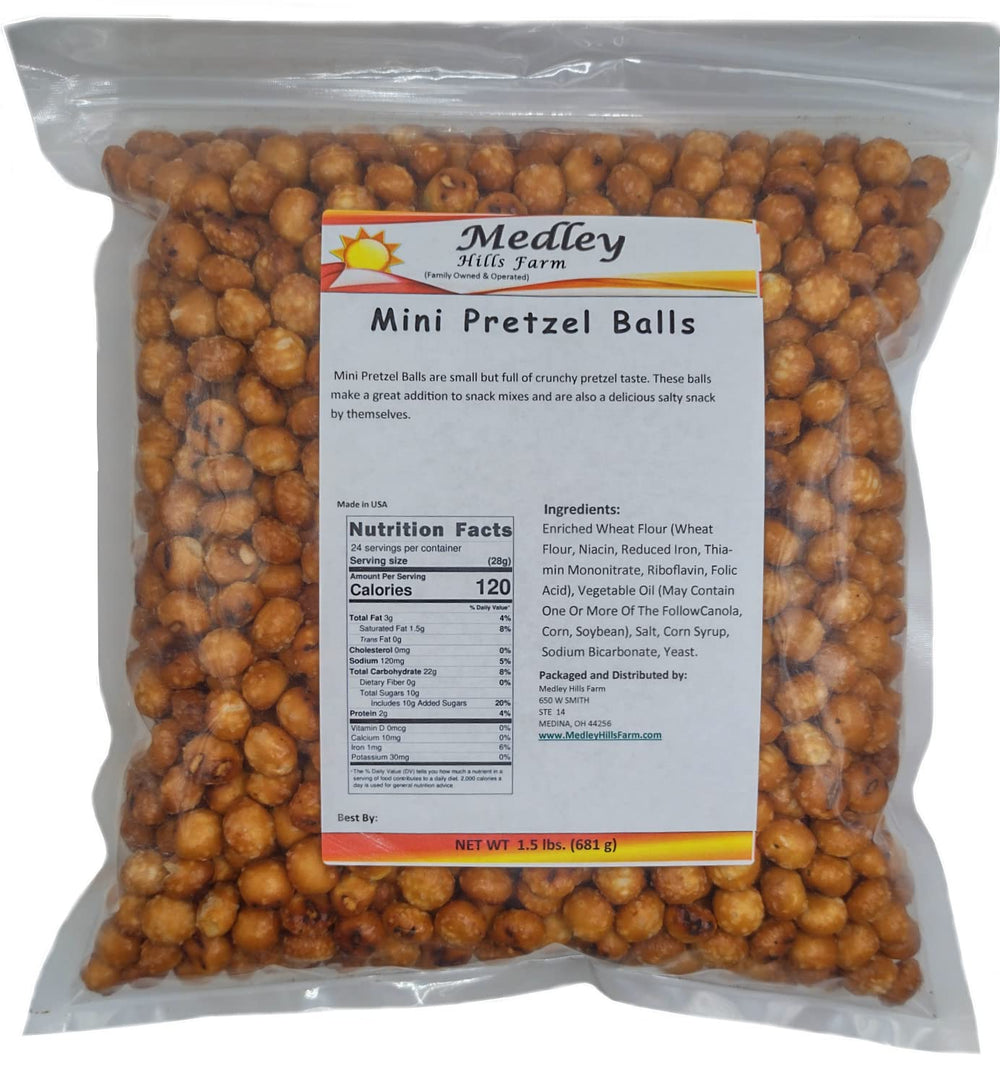 Medley Hills Farm front packaging resealable bag showing product and weight for convenience