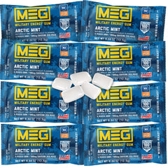MEG Arctic Mint front packaging showing compact blister pack and quick energy benefit