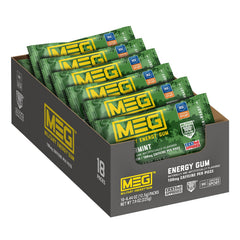 MEG spearmint front packaging showing pack design and portability benefit