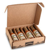 Melinda's front bottle shot showing label and bright orange sauce benefits bold flavor