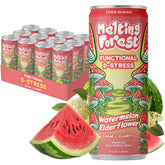 Melting Forest front packaging showing watermelon elderflower flavor and calm benefit