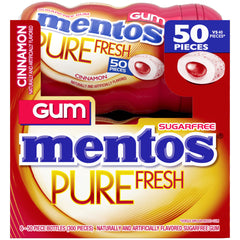 MENTOS close-up of gum piece showing crunchy shell and soft center