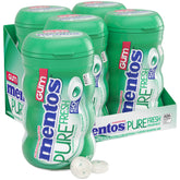 MENTOS front bottle showing spearmint gum and portable freshness