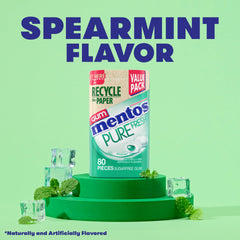 Mentos bottle open with gum pieces visible for easy-access convenience