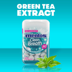 MENTOS wintergreen bottle open with mints spilling, demonstrating quick access benefit