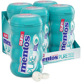 Mentos front bottle showing wintergreen label and easy-open cap for convenience