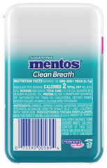 Mentos roll and close-up of mints highlighting brand freshness and texture