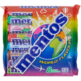 MENTOS front packaging showing eight flavored rolls and brand recognition for gifting