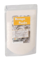 Generic meringue powder front pouch showing product and size for reliable baking