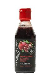 Messino bottle front view showing brand and glossy pomegranate glaze benefits