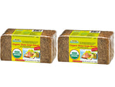 Mestemacher front packaging showing organic three grain loaf and label benefits