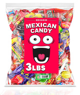 Mexgrim front of package showing 3lb bulk mix and bright branding for parties