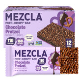 Mezcla front packaging showing chocolate pretzel flavor and 11g protein benefit