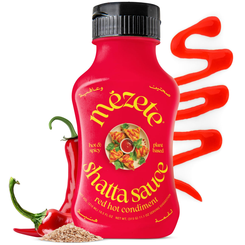 Mezete front bottle showing label and 315g size provides authentic heat
