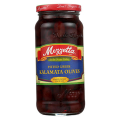 Mezzetta jar front view showing olives, ready-to-eat and enhancing recipes