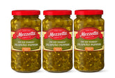 Mezzetta jar front label showing diced tamed jalapeños for mild, versatile flavor