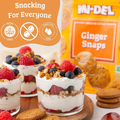 Mi-Del close-up of crunchy cookie texture highlighting real ginger