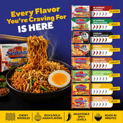 bowl of prepared Mi Sedaap Mi Goreng Original showing ready-to-eat appeal