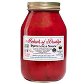 Michael's of Brooklyn jar front view showing authentic puttanesca label and rich color
