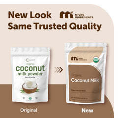 Micro Ingredients coconut milk powder texture close-up showing fine grind for easy mixing